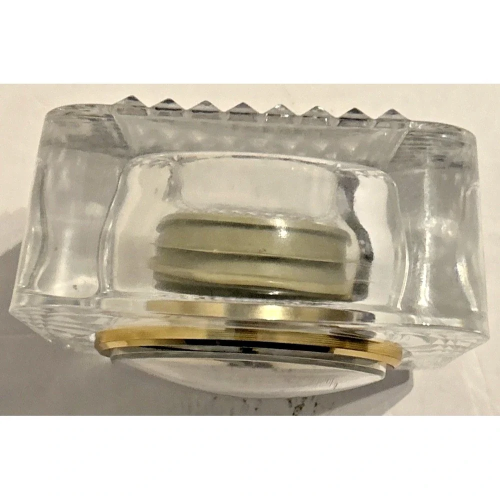 Staiger Quartz Lead Crystal Desk Clock West Germany 4 In X 4 In See Pictures